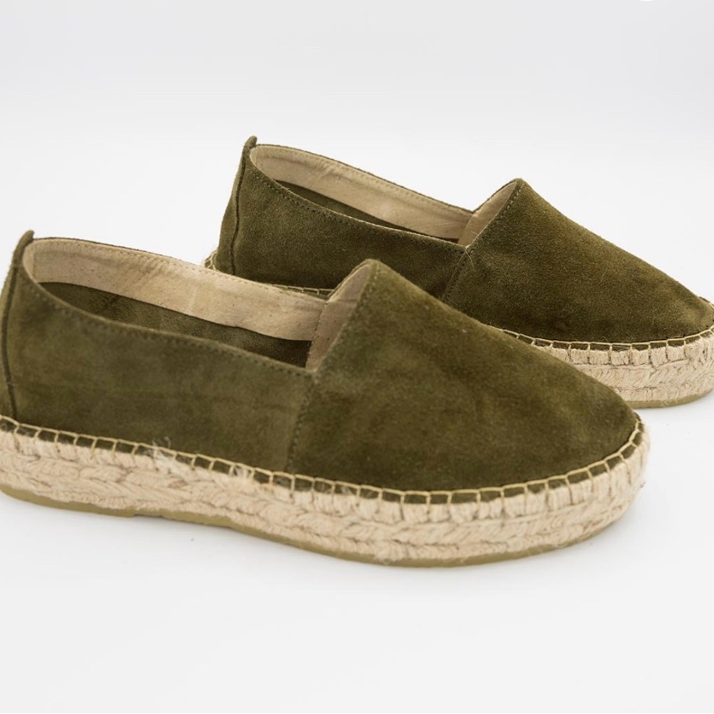 Casa Hernanz Madrid Green Suede Espadrilles EU 36 US 6